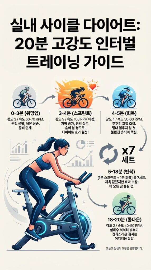 실내 사이클 다이어트 인터벌 트레이닝