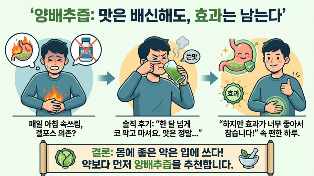 빈속에 아이스 아메리카노 마시다 위장 뚫릴 뻔한 썰: 양배추즙 1 달 섭취 후기와 비린 맛 잡는 법 8 양배추즙