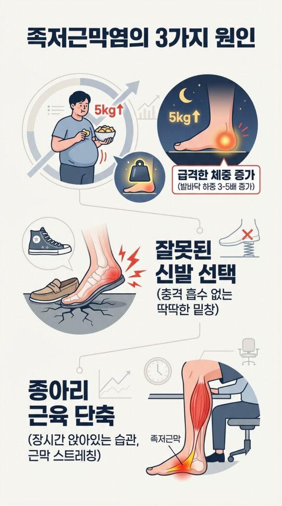 족저근막염의 원인