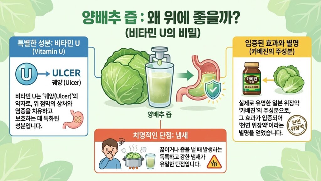 빈속에 아이스 아메리카노 마시다 위장 뚫릴 뻔한 썰: 양배추즙 1 달 섭취 후기와 비린 맛 잡는 법 4 비타민 U