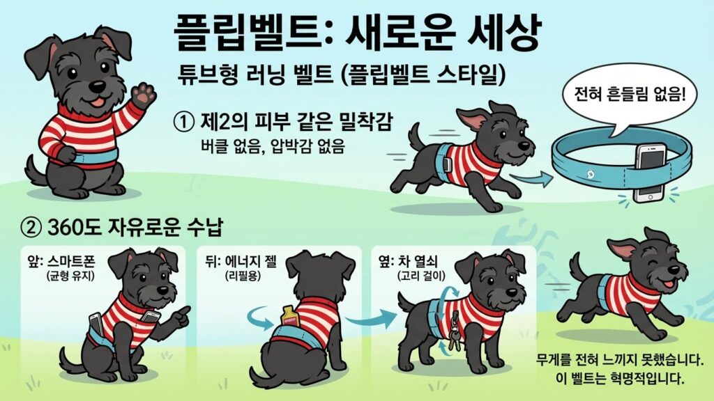 플립벨트 튜브형 러닝 벨트