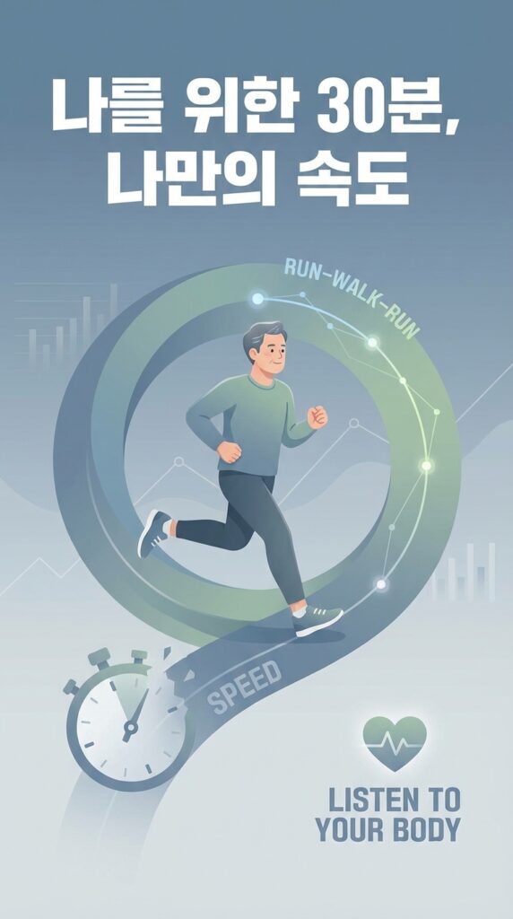 40대 무릎 통증 없이 달리기 방법: 의욕만 앞서다 연골 닳지 않고 롱런하는 아재 러너의 현실 가이드 5 속도가 아니라 시간을 채워라