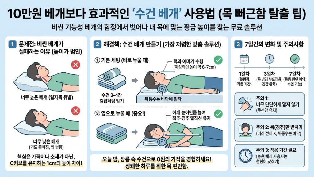 10만 원짜리 경추 베개보다 효과 좋았던 0원짜리 수건 베개 활용법 (거북목 탈출기 노하우) 2 10만 원짜리 경추 베개보다 효과 좋았던 0원짜리 수건 베개 활용법 (거북목 탈출기 노하우)