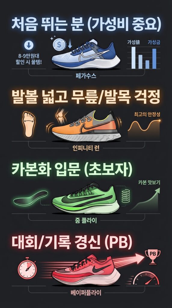나이키 제품별 용도
