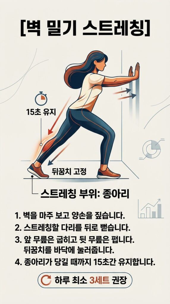벽 밀기 스트레칭