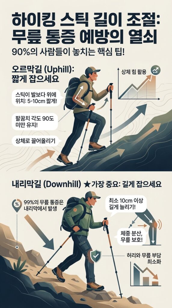 등산 스틱 길이 조절