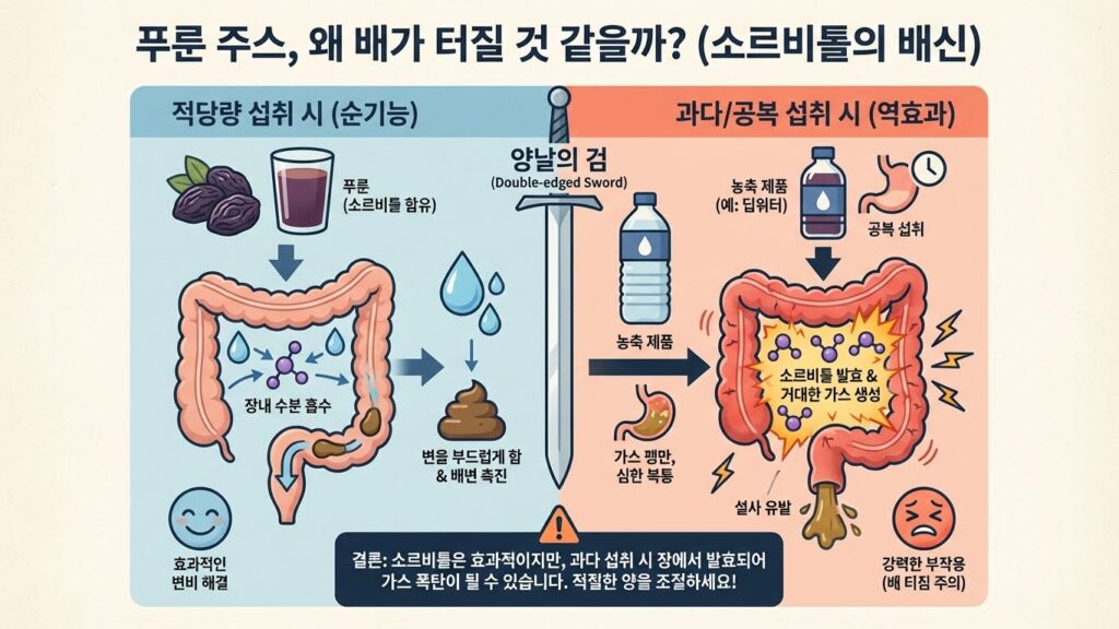 소르비톨의 배신 푸룬주스