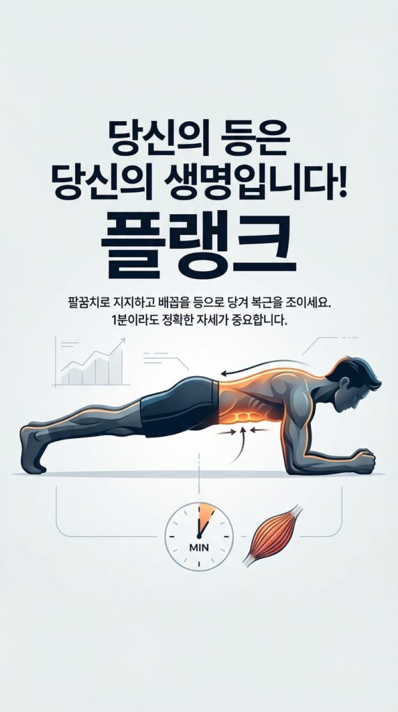 40대 뱃살 빨리 빼는 맨몸운동 루틴: 헬스장 안 가고 집에서 내장지방 태우는 현실적인 방법 (층간소음 없음) 5 허리가 생명이다, 플랭크 (Plank)