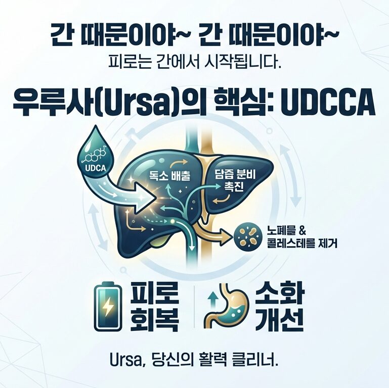 우루사의 핵심 성분은 UDCA(우르소데옥시콜산)